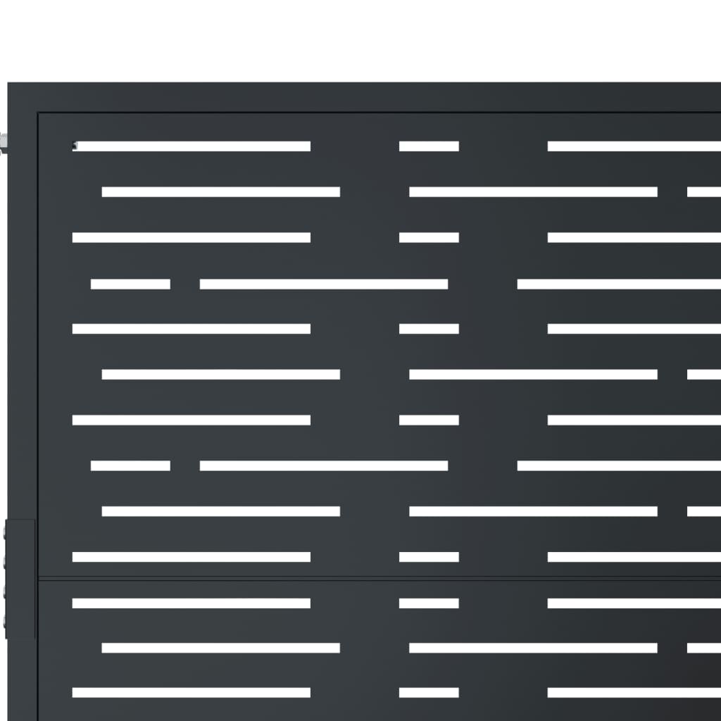 havelåge antracitgrå 100x175 cm stål firkantet design