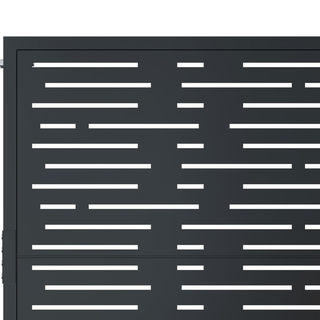 havelåge antracitgrå 100x200 cm stål firkantet design