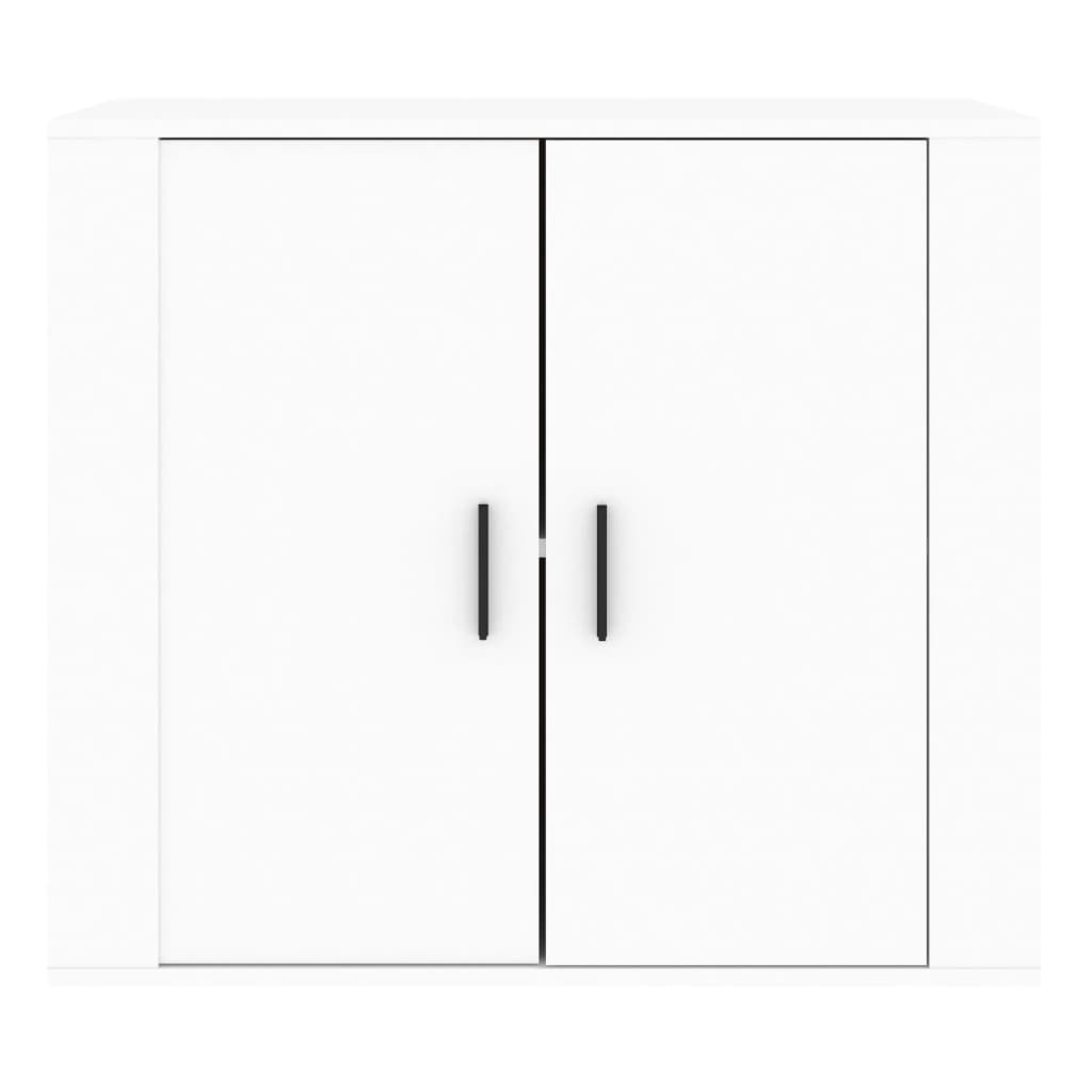 skænk 80x33x70 cm konstrueret træ hvid