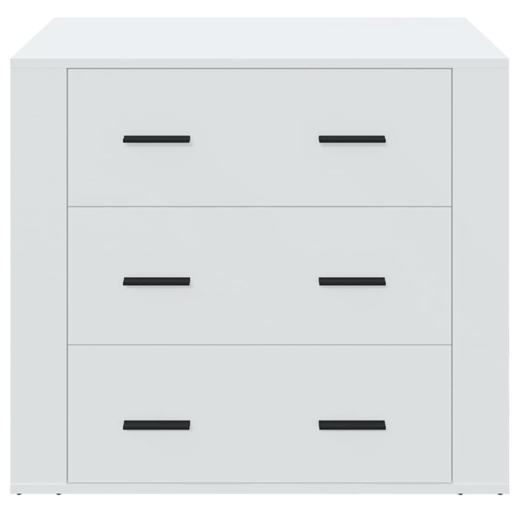 skænk 80x33x70 cm konstrueret træ hvid