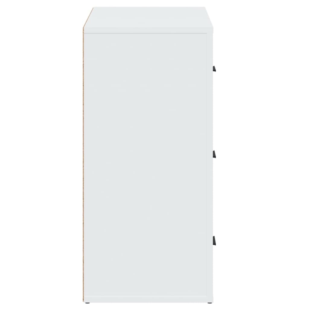 skænk 80x33x70 cm konstrueret træ hvid