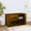 skoskab 80x35x45 cm konstrueret træ røget egetræsfarve
