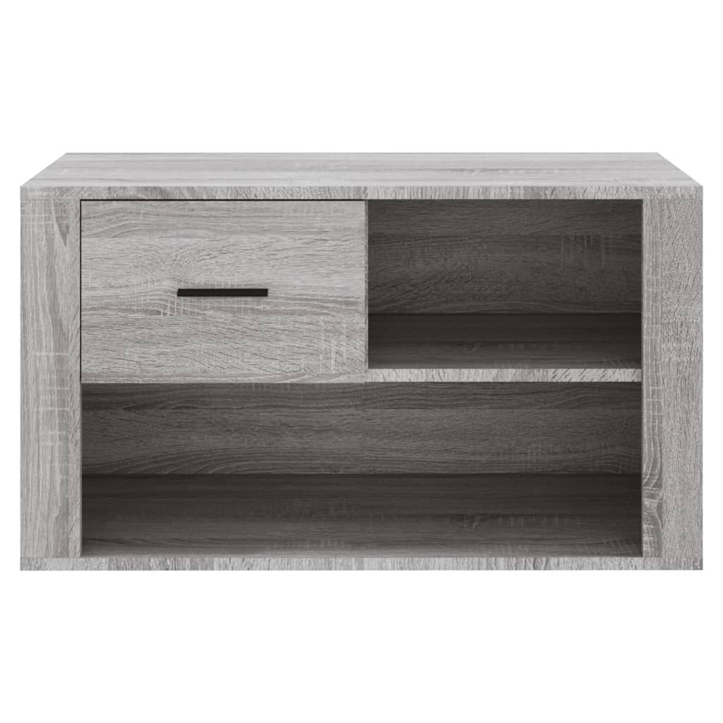 skoskab 80x35x45 cm konstrueret træ grå sonoma-eg