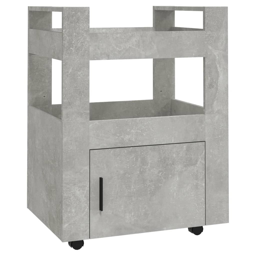 køkkenvogn 60x45x80 cm konstrueret træ betongrå