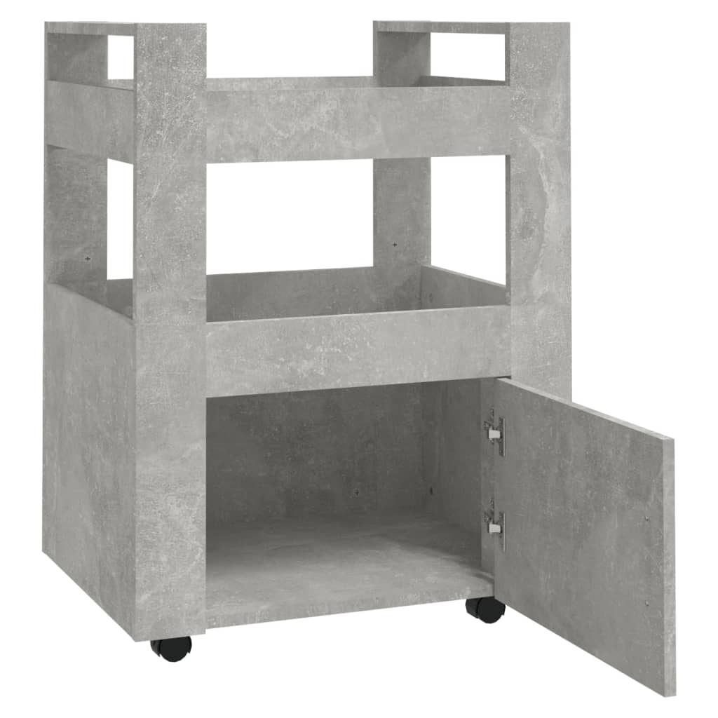 køkkenvogn 60x45x80 cm konstrueret træ betongrå