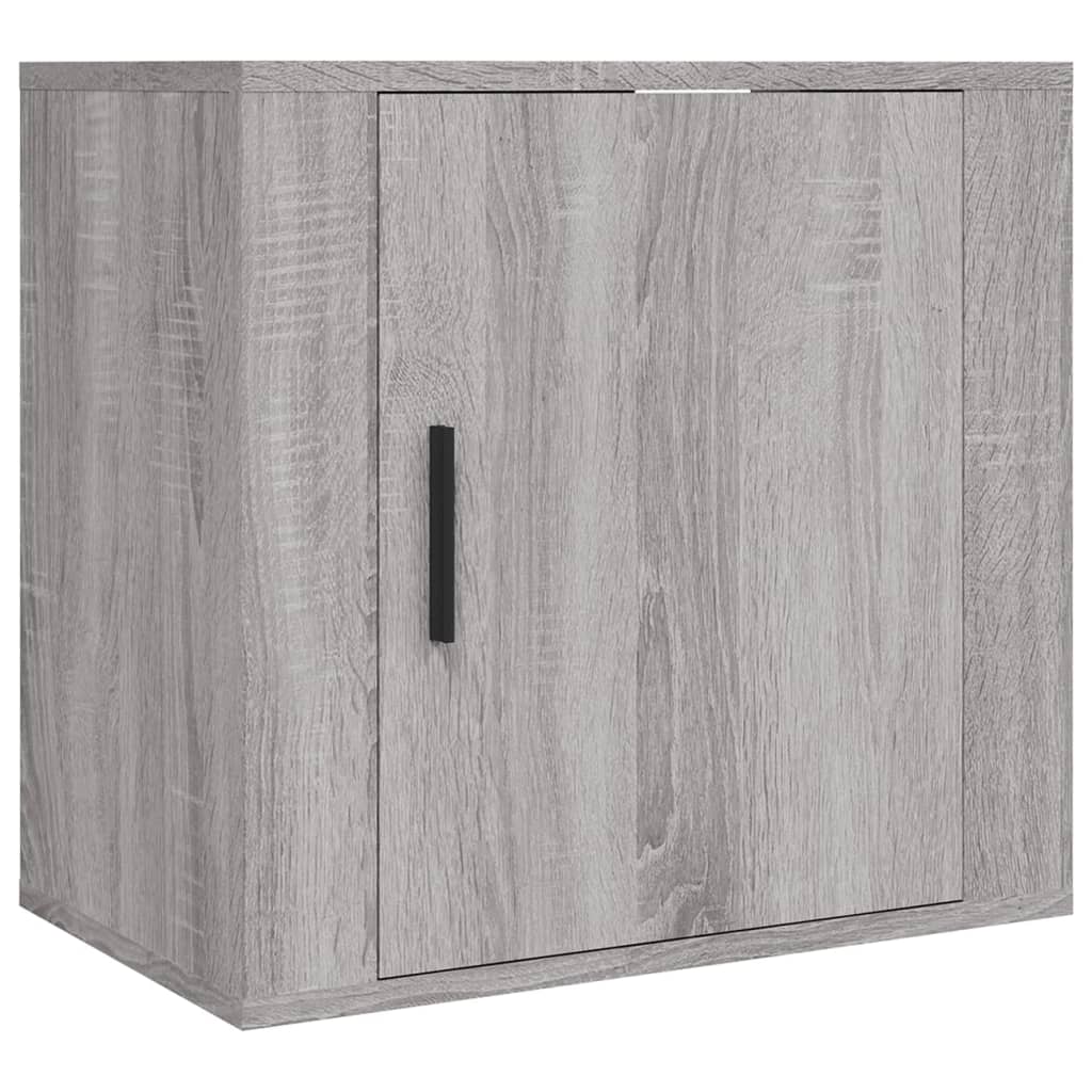 væghængte sengeborde 2 stk. 50x30x47 cm grå sonoma-eg
