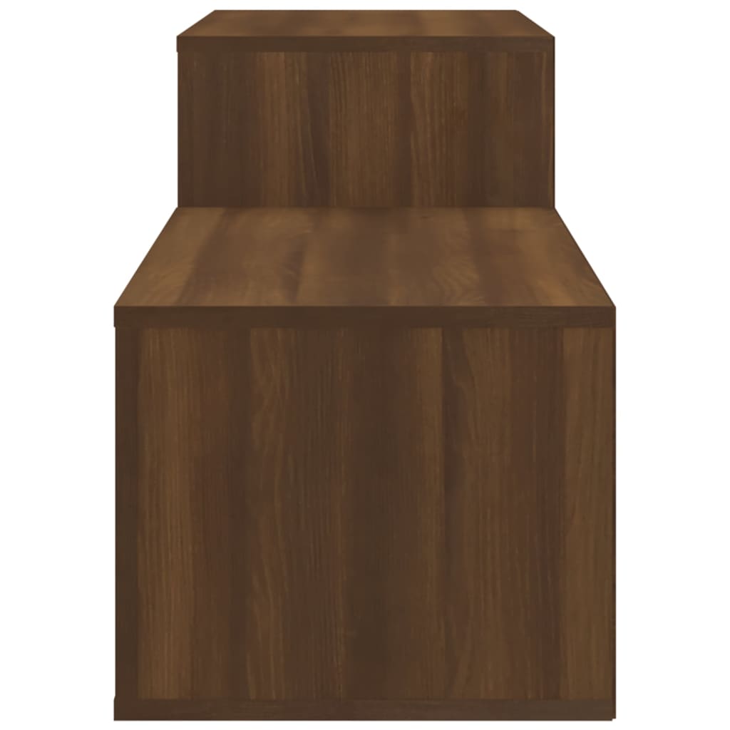 skoskab 150x35x45 cm konstrueret træ brun egetræ
