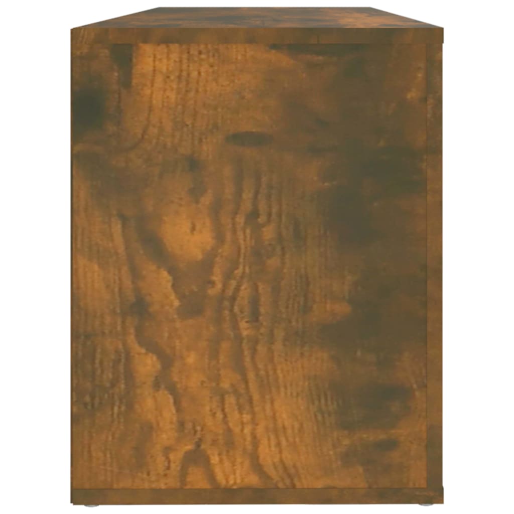 skoskab 100x35x45 cm konstrueret træ røget egetræsfarve