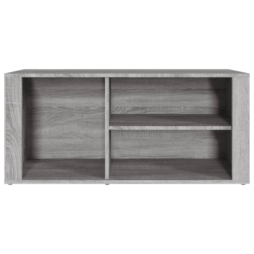 skoskab 100x35x45 cm konstrueret træ grå sonoma-eg
