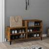 skoskab 102x36x60 cm konstrueret træ røget egetræsfarve