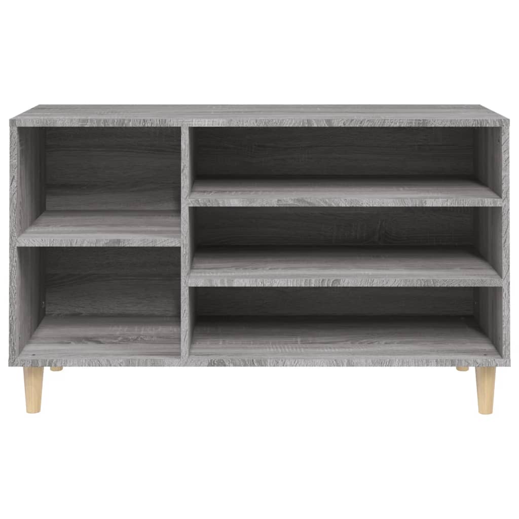 skoskab 102x36x60 cm konstrueret træ grå sonoma-eg