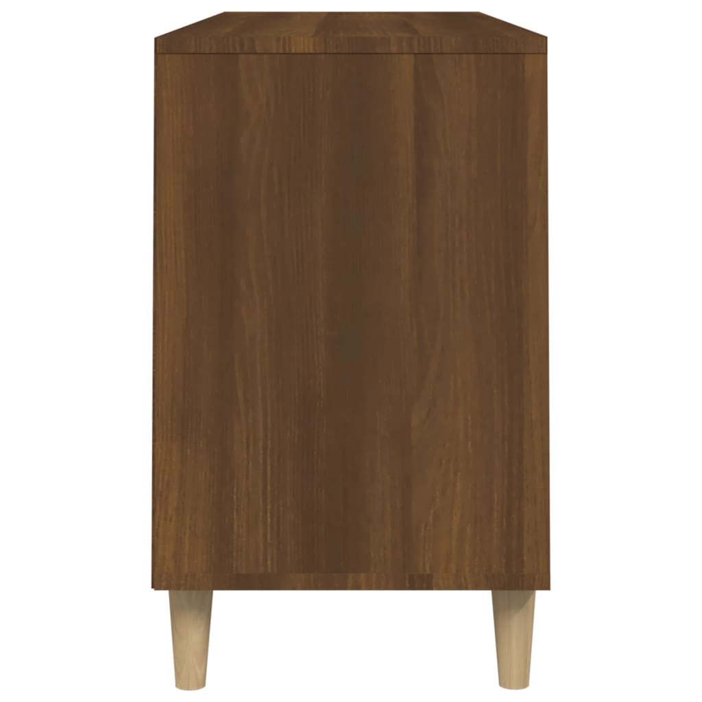 skoskab 102x36x60 cm konstrueret træ brun egetræ