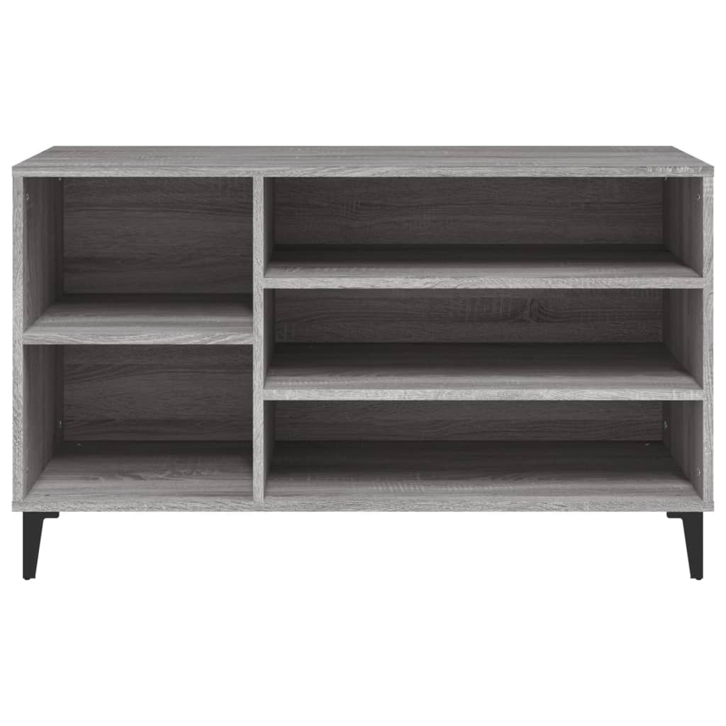 skoskab 102x36x60 cm konstrueret træ grå sonoma-eg