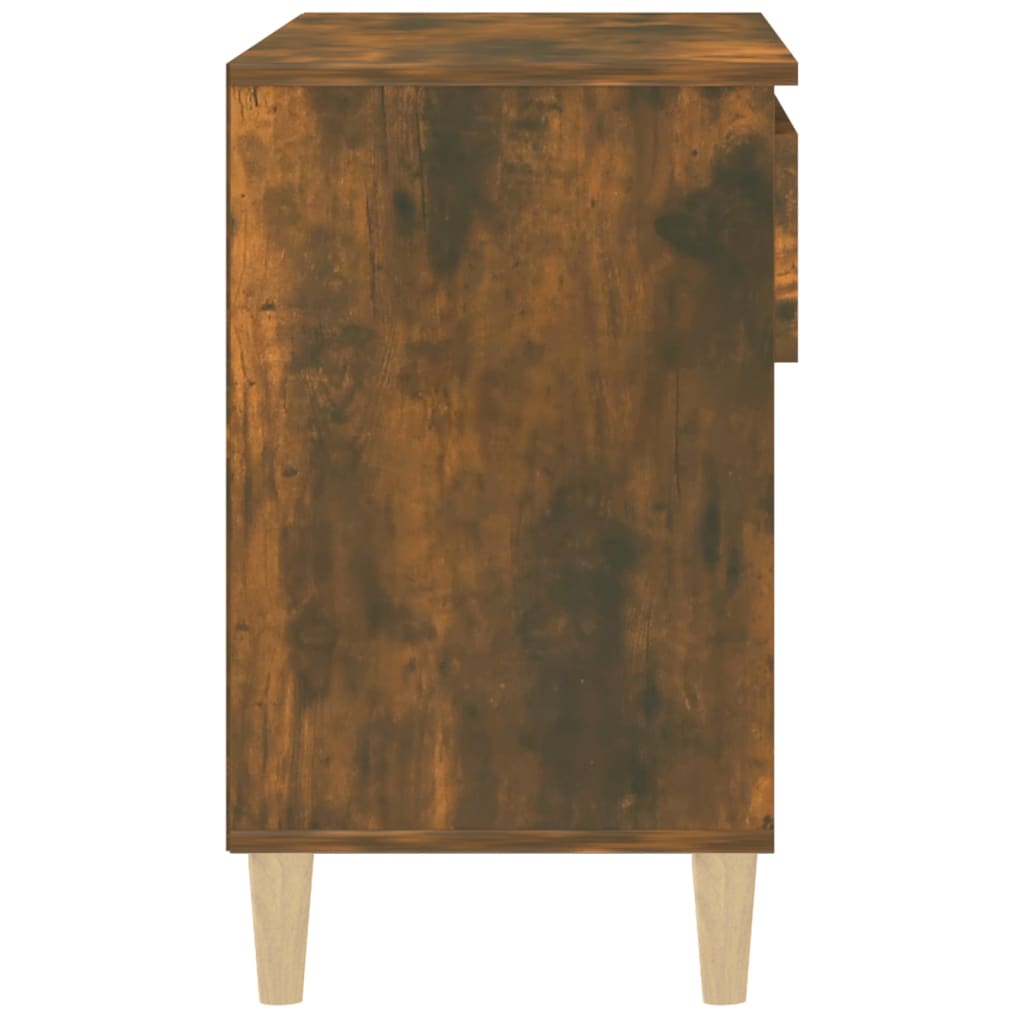 skoskab 70x36x60 cm konstrueret træ røget egetræsfarve