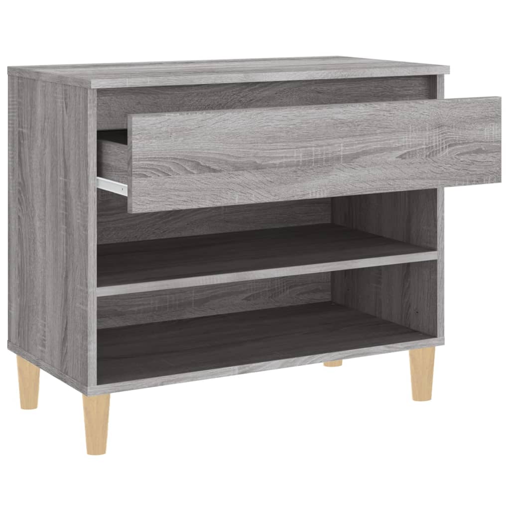 skoskab 102x36x60 cm konstrueret træ grå sonoma-eg