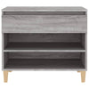 skoskab 102x36x60 cm konstrueret træ grå sonoma-eg