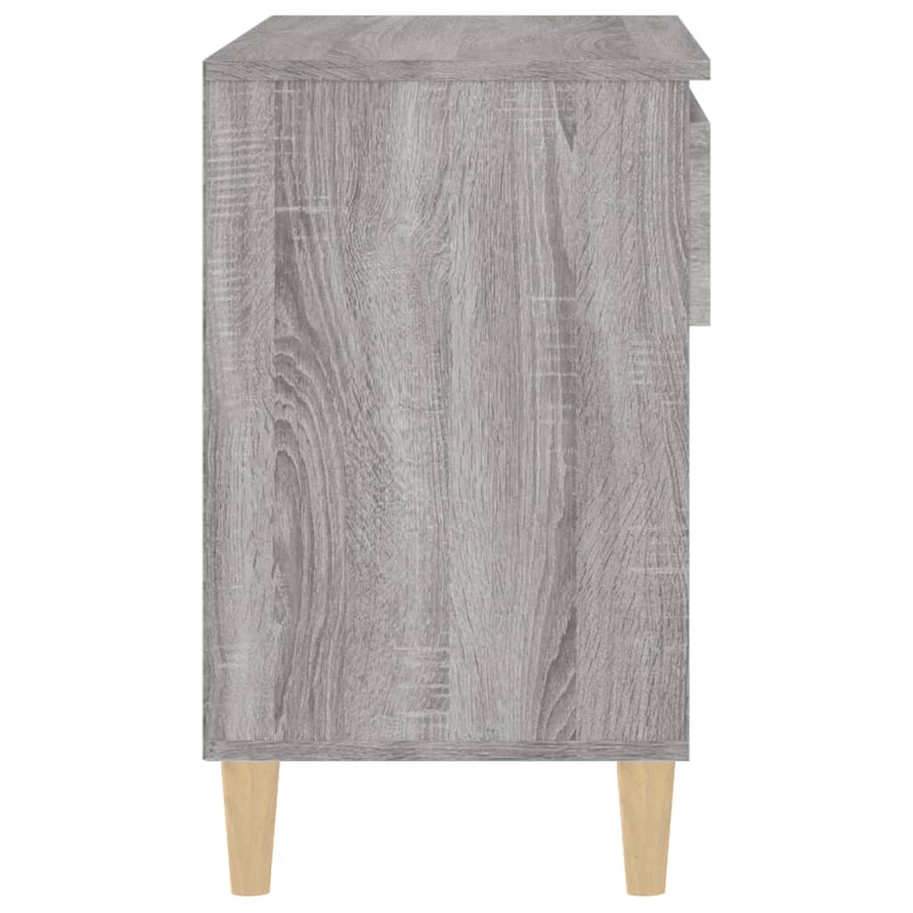 skoskab 102x36x60 cm konstrueret træ grå sonoma-eg