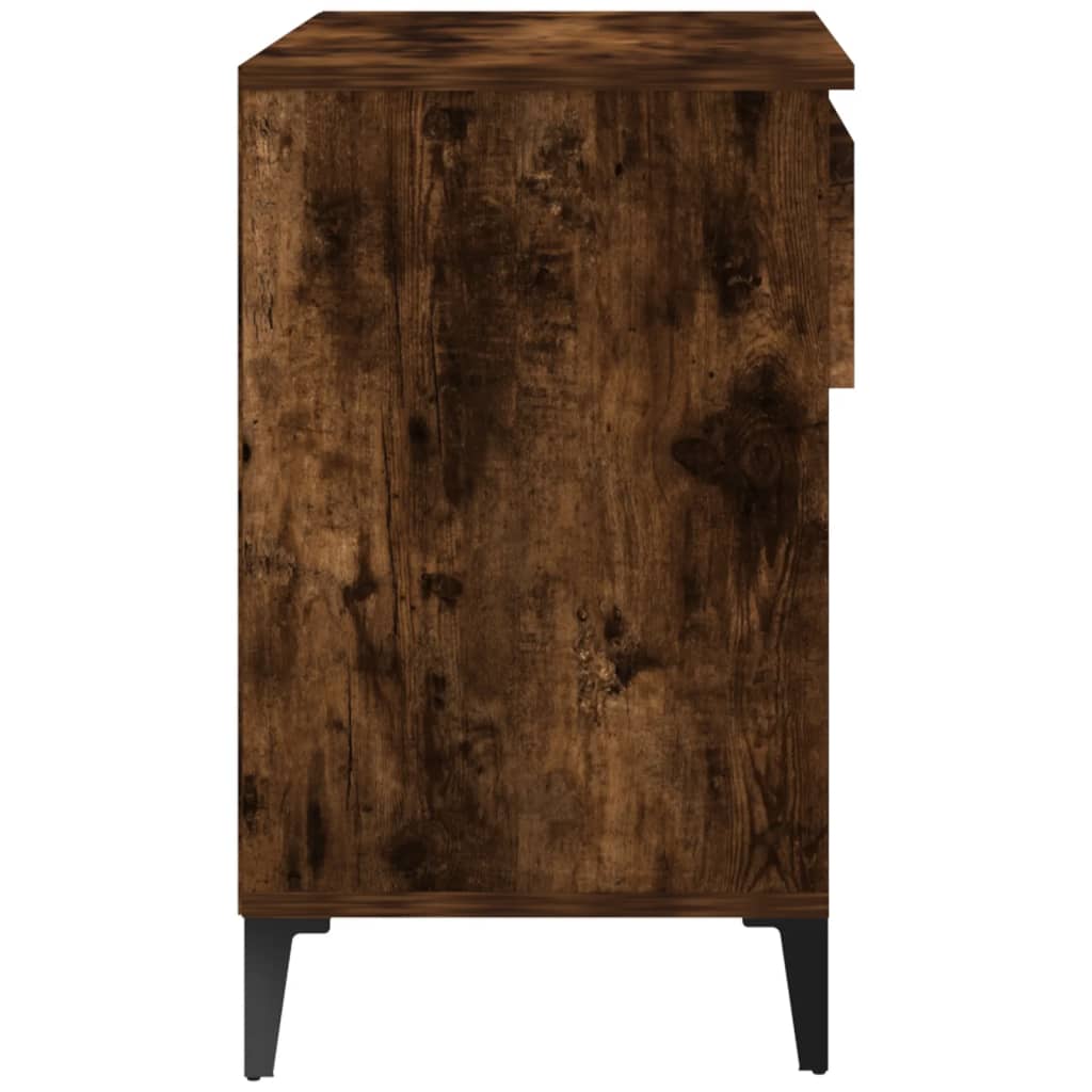 skoskab 70x36x60 cm konstrueret træ røget egetræsfarve