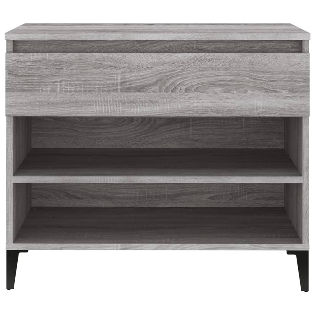 skoskab 102x36x60 cm konstrueret træ grå sonoma-eg
