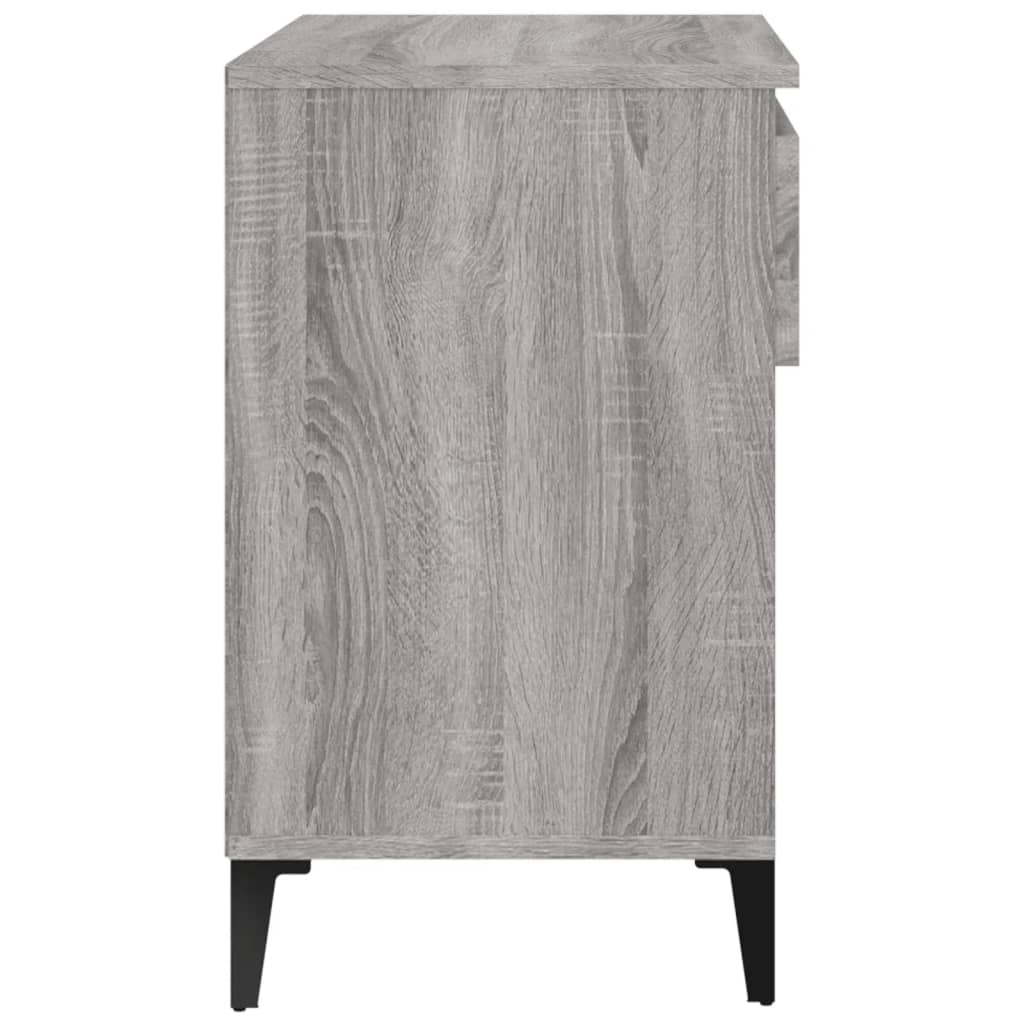 skoskab 102x36x60 cm konstrueret træ grå sonoma-eg