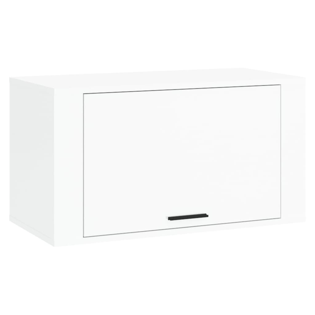 væghængt skoskab 70x35x38 cm konstrueret træ hvid højglans