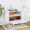 væghængt skoskab 70x35x38 cm konstrueret træ hvid højglans