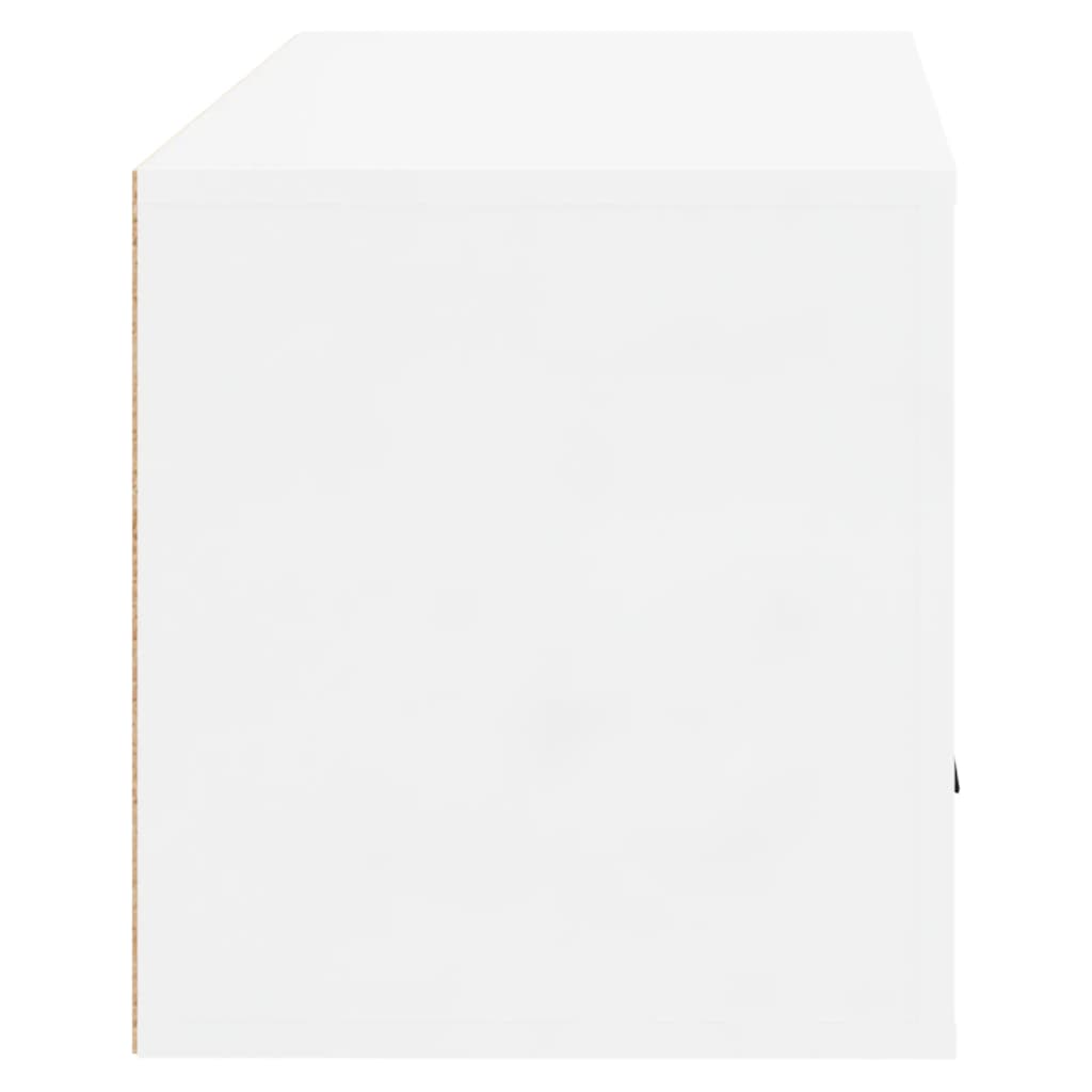 væghængt skoskab 70x35x38 cm konstrueret træ hvid højglans