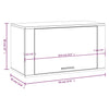 væghængt skoskab 70x35x38 cm konstrueret træ Sonoma-eg