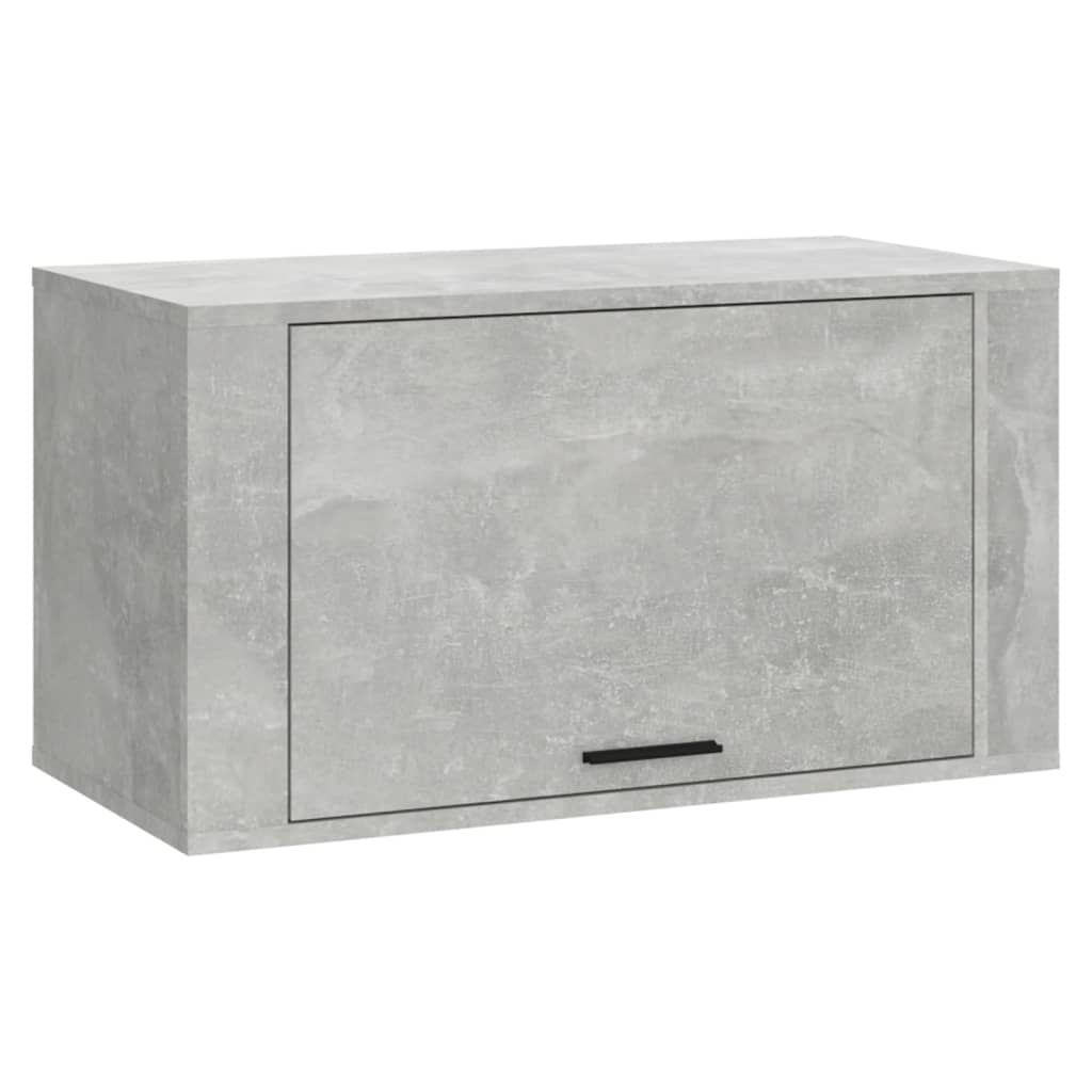 væghængt skoskab 70x35x38 cm konstrueret træ betongrå