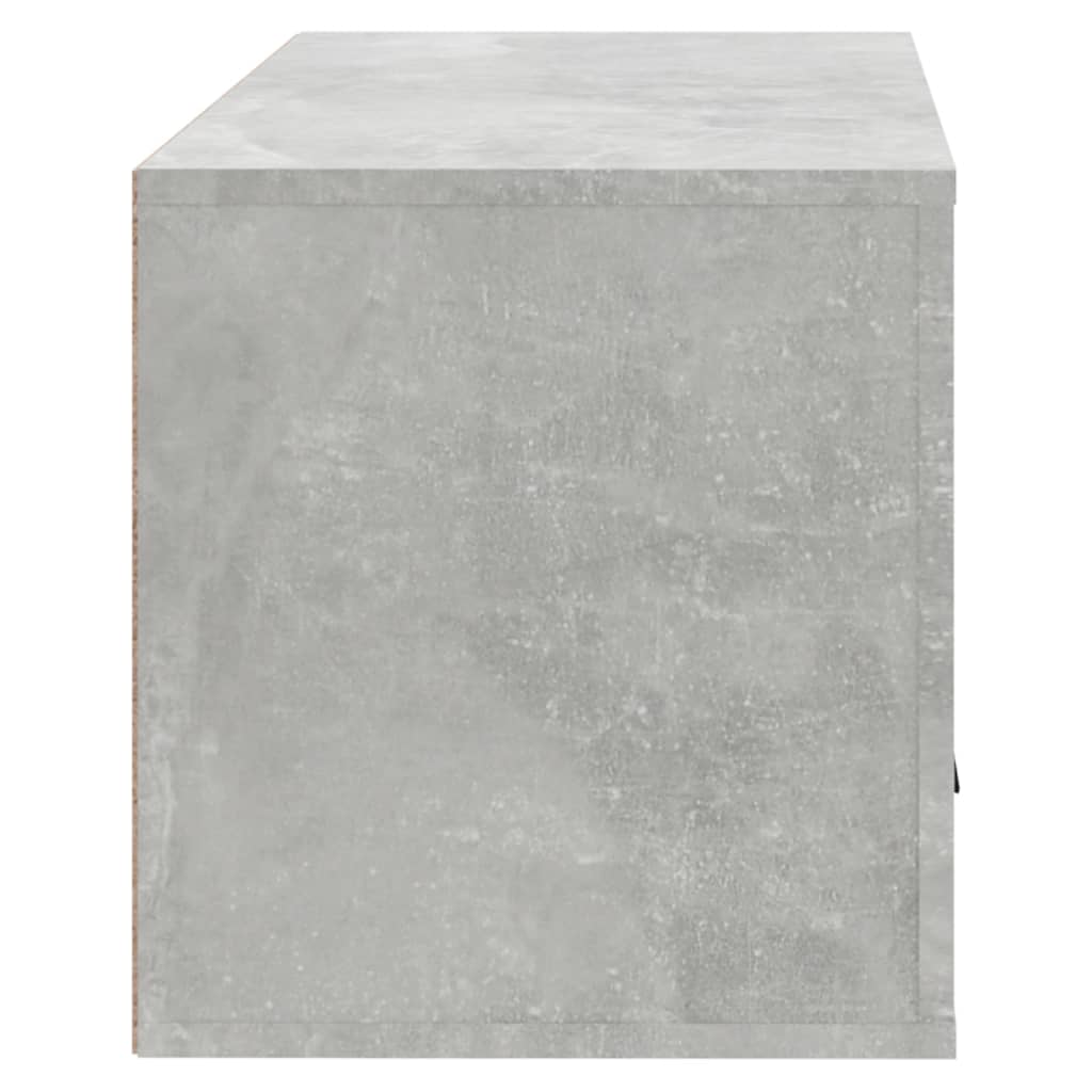 væghængt skoskab 70x35x38 cm konstrueret træ betongrå