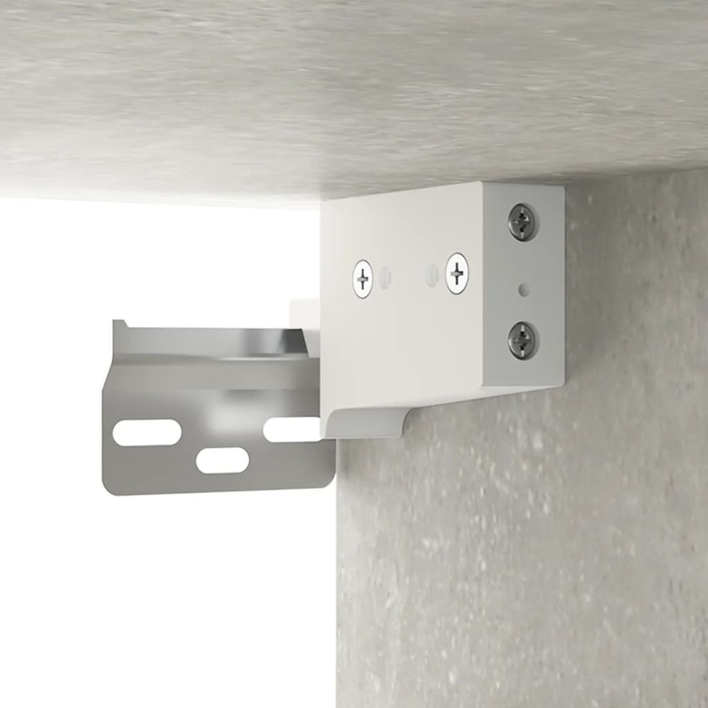 væghængt skoskab 70x35x38 cm konstrueret træ betongrå