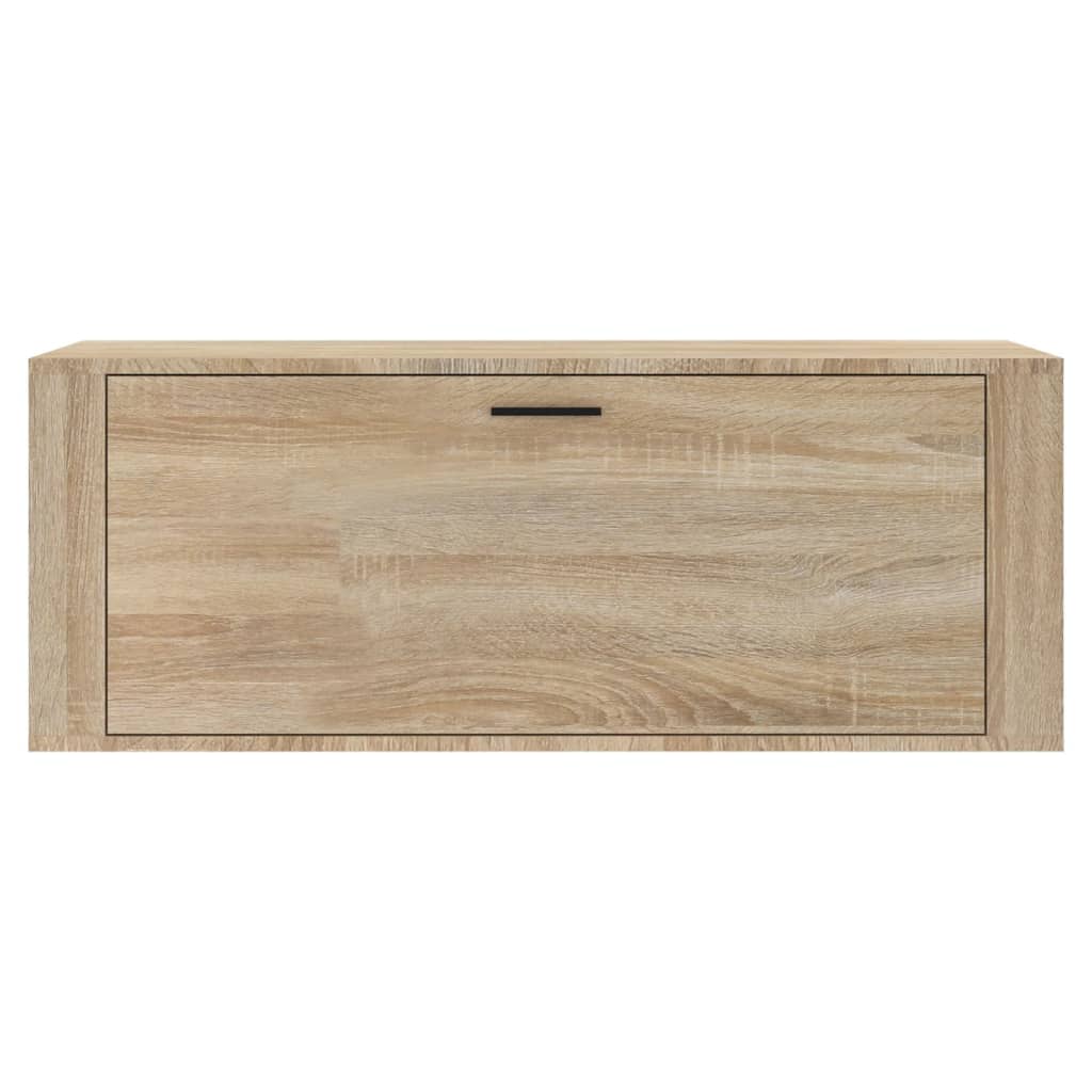 væghængt skoskab 100x35x38 cm konstrueret træ Sonoma-eg