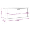 væghængt skoskab 100x35x38 cm konstrueret træ Sonoma-eg