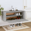 væghængt skoskab 100x35x38 cm konstrueret træ betongrå