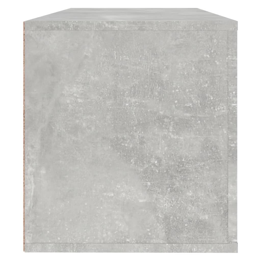 væghængt skoskab 100x35x38 cm konstrueret træ betongrå