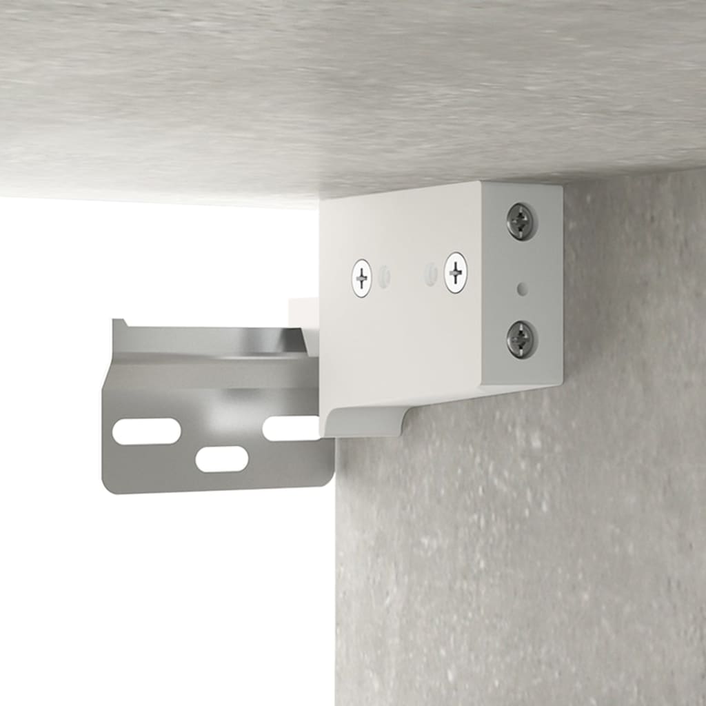 væghængt skoskab 100x35x38 cm konstrueret træ betongrå