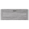 væghængt skoskab 100x35x38 cm konstrueret træ grå sonoma-eg