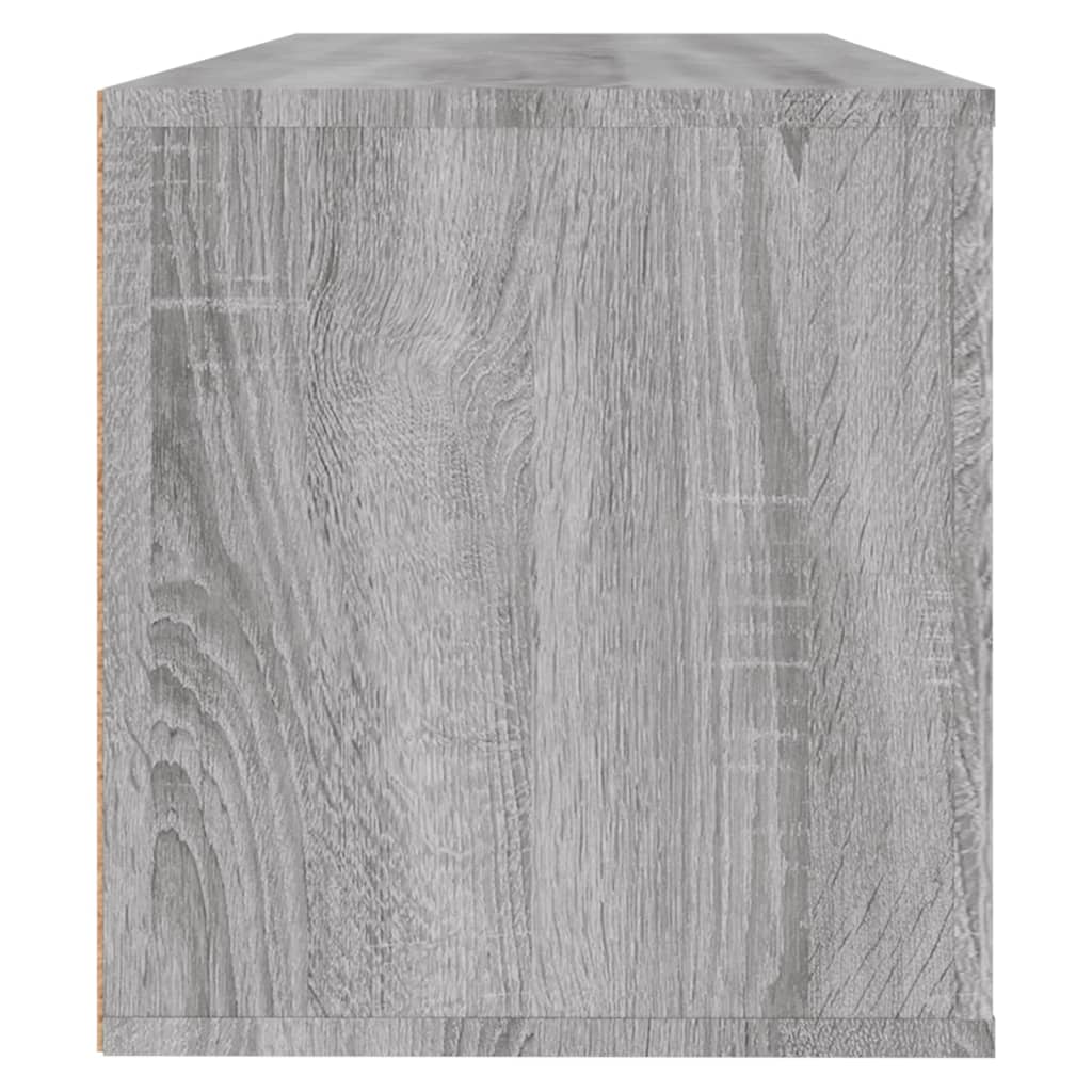 væghængt skoskab 100x35x38 cm konstrueret træ grå sonoma-eg