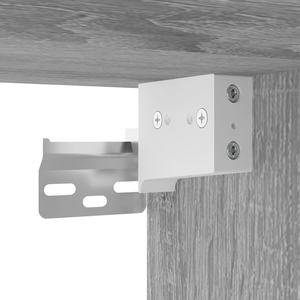 væghængt skoskab 100x35x38 cm konstrueret træ grå sonoma-eg