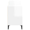 tv-bord 160x35x55 cm konstrueret træ hvid højglans