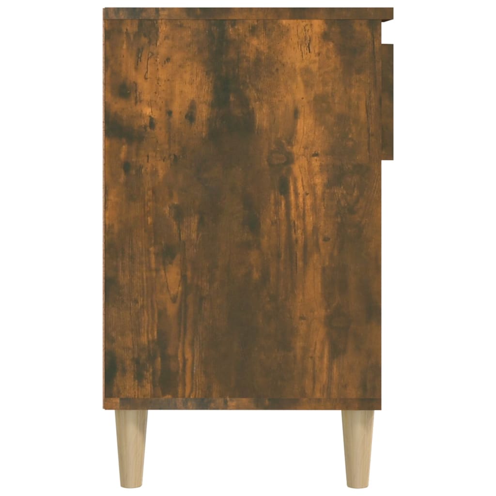 skoskab 102x36x60 cm konstrueret træ røget egetræsfarve