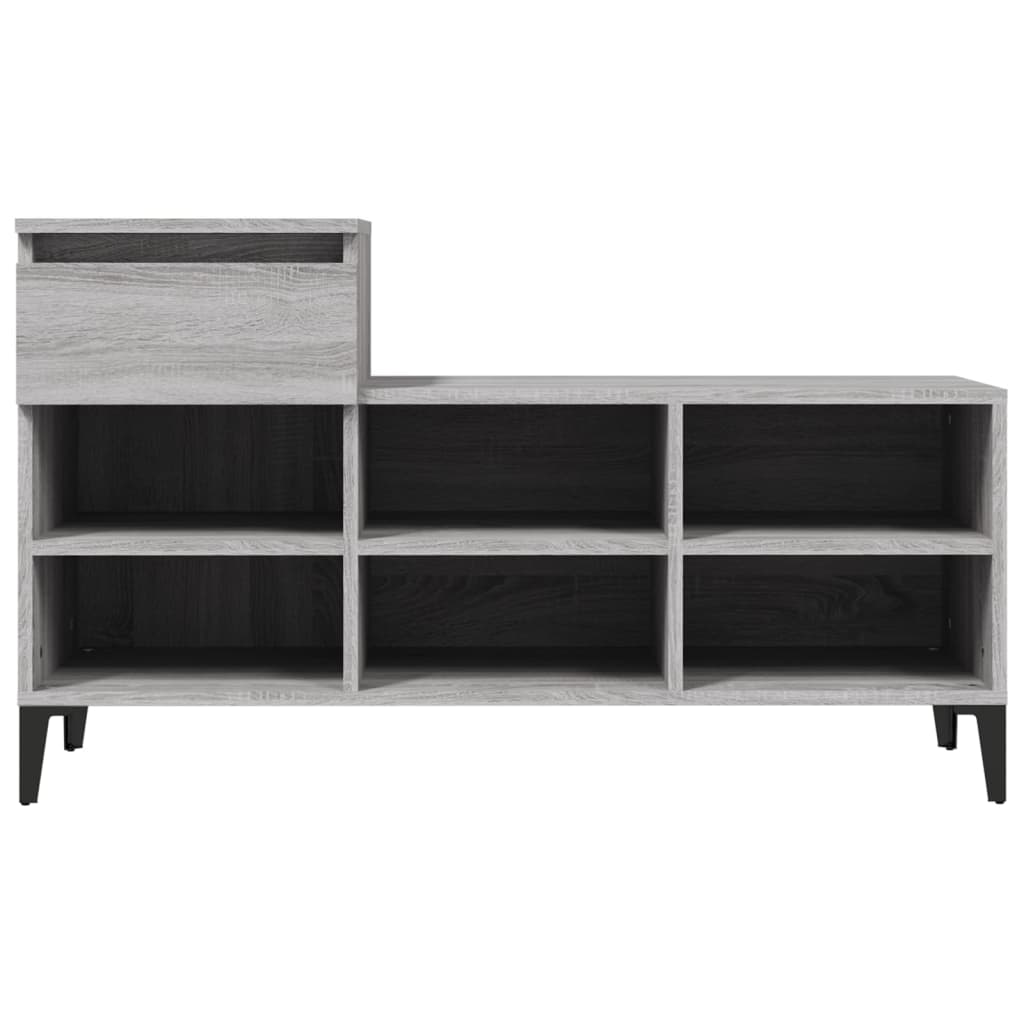 skoskab 102x36x60 cm konstrueret træ grå sonoma-eg