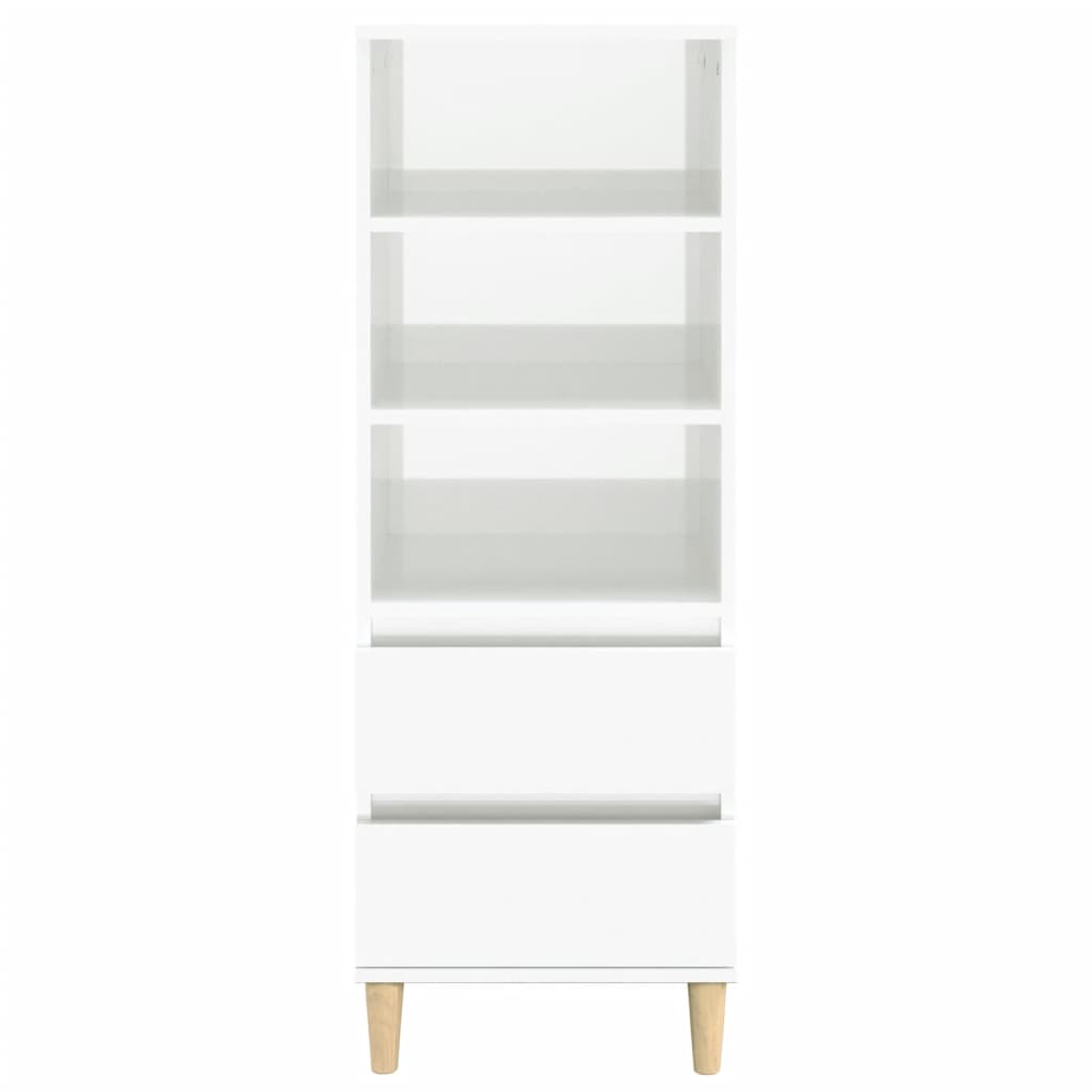 højskab 40x36x110 cm konstrueret træ hvid højglans