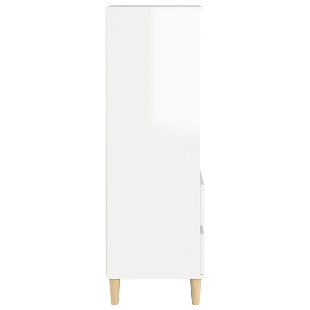 højskab 40x36x110 cm konstrueret træ hvid højglans