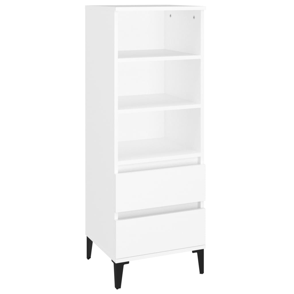 højskab 40x36x110 cm konstrueret træ hvid