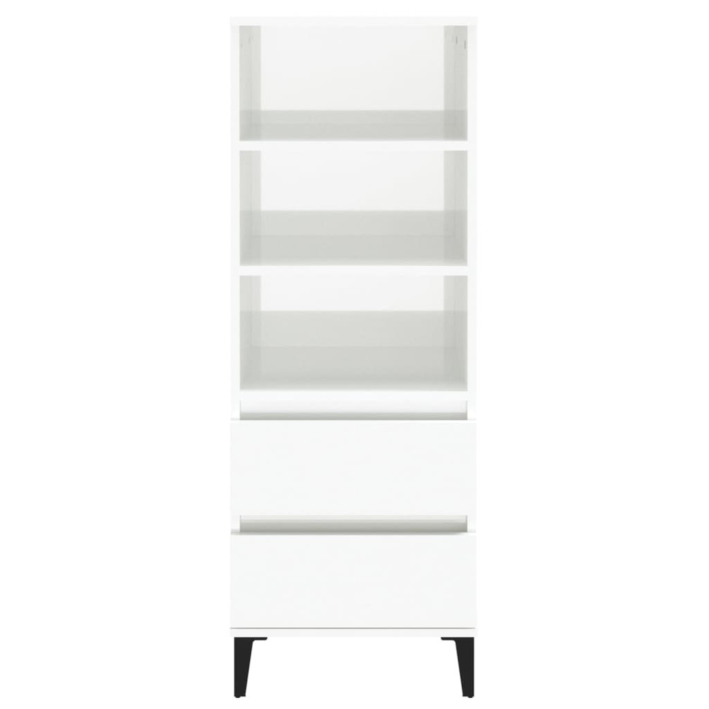 højskab 40x36x110 cm konstrueret træ hvid højglans
