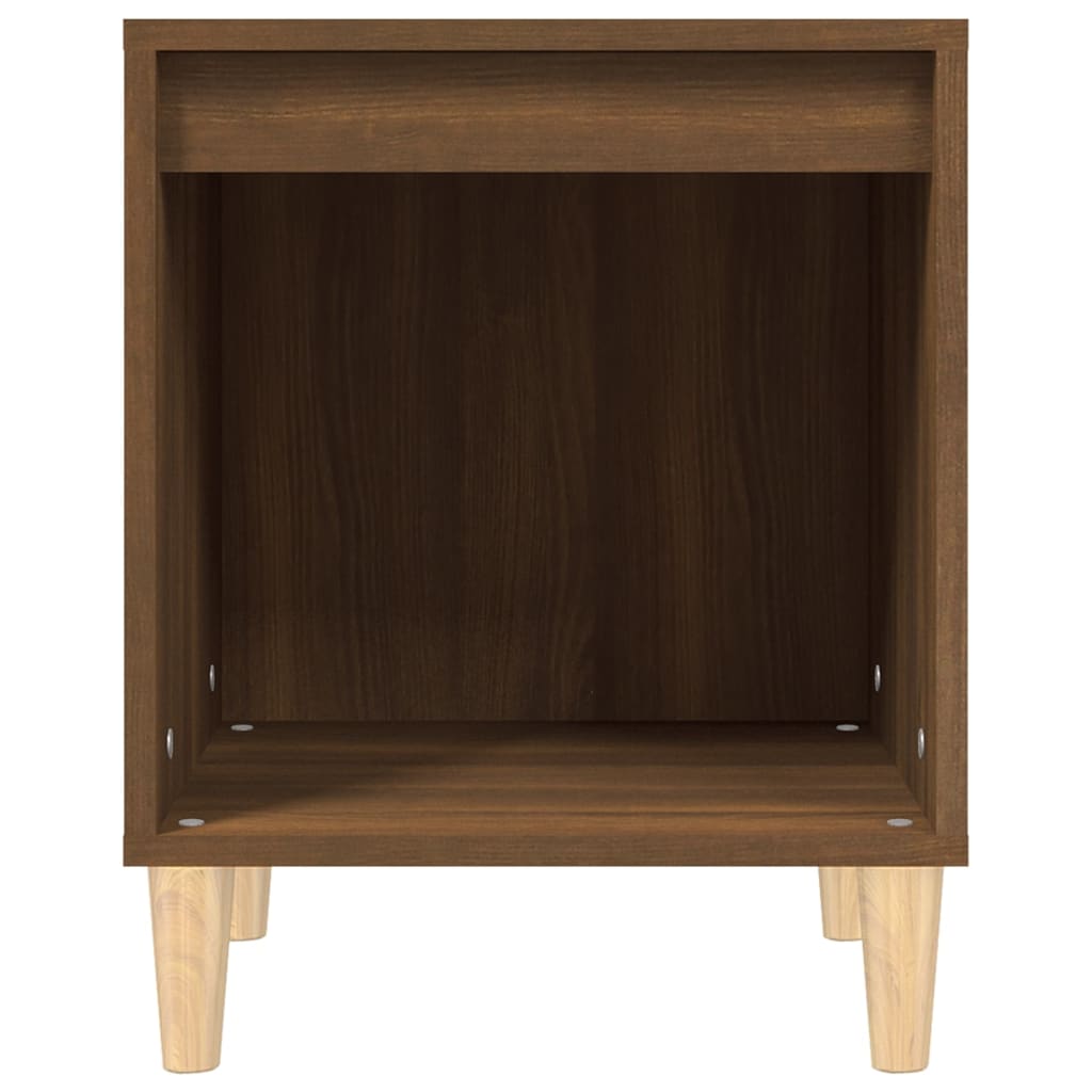 sengeborde 2 stk. 40x35x50 cm brun egetræsfarve