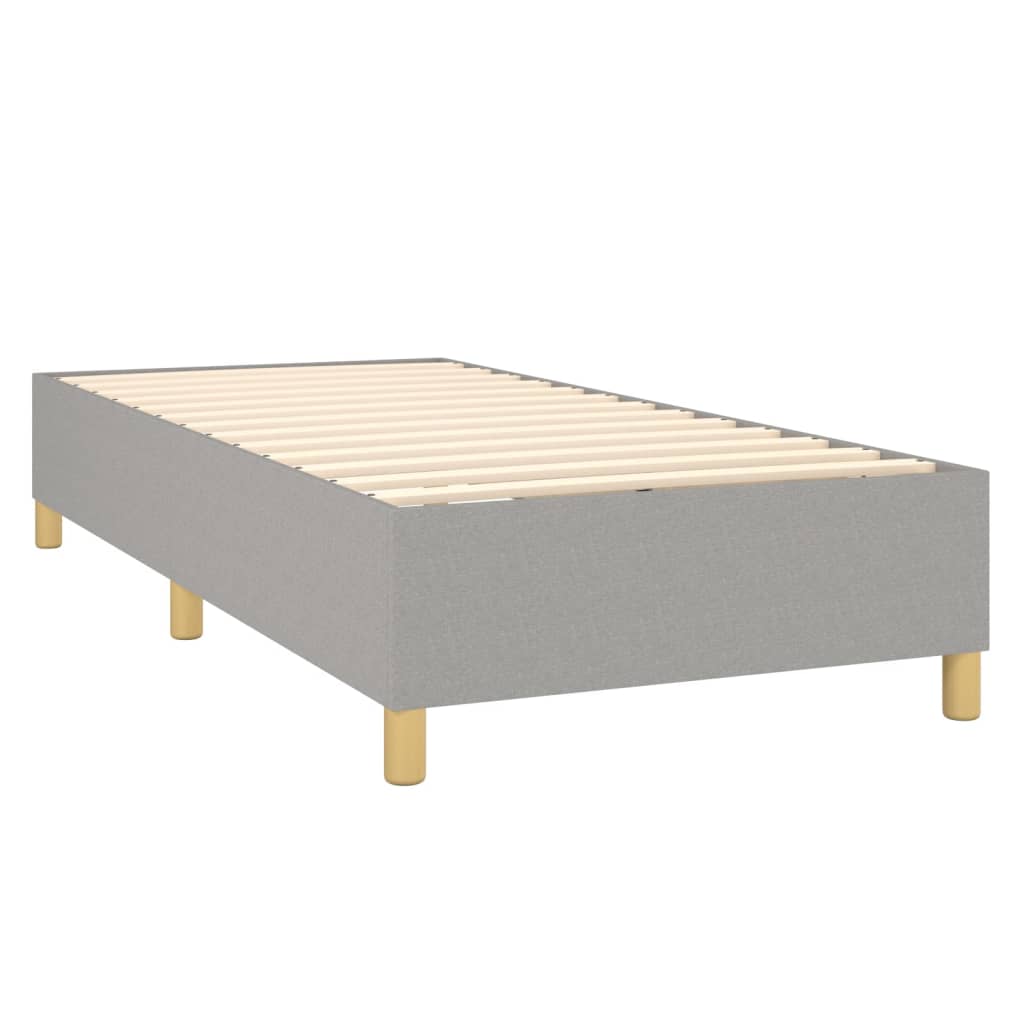 Sengeramme uden madras Lysegrå 90x200 cm Stof