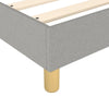 Sengeramme uden madras Lysegrå 90x200 cm Stof