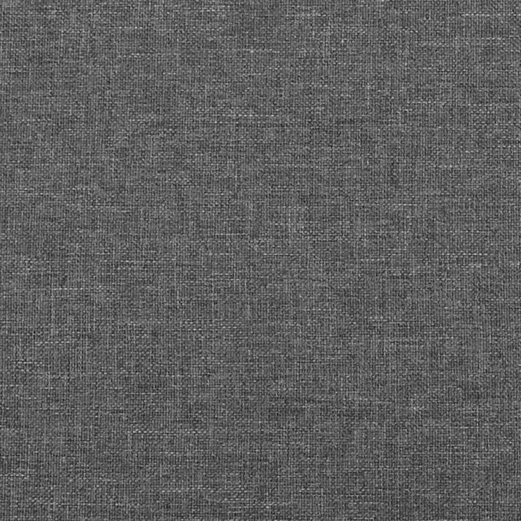 sengegavl med kanter 147x23x78/88 cm stof mørkegrå